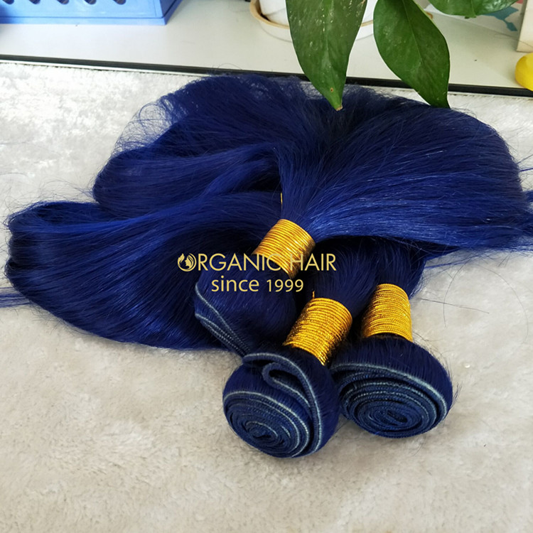 Virgin human hair weaves colorful bundles from China GT19